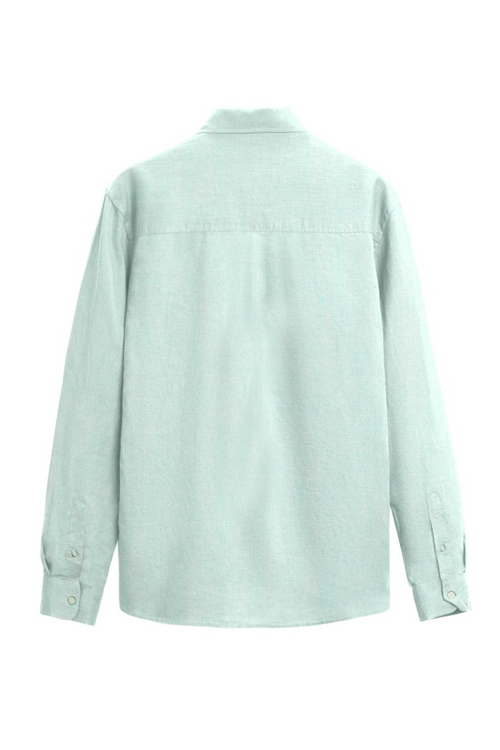 SK Linen Aqua Blue shirt