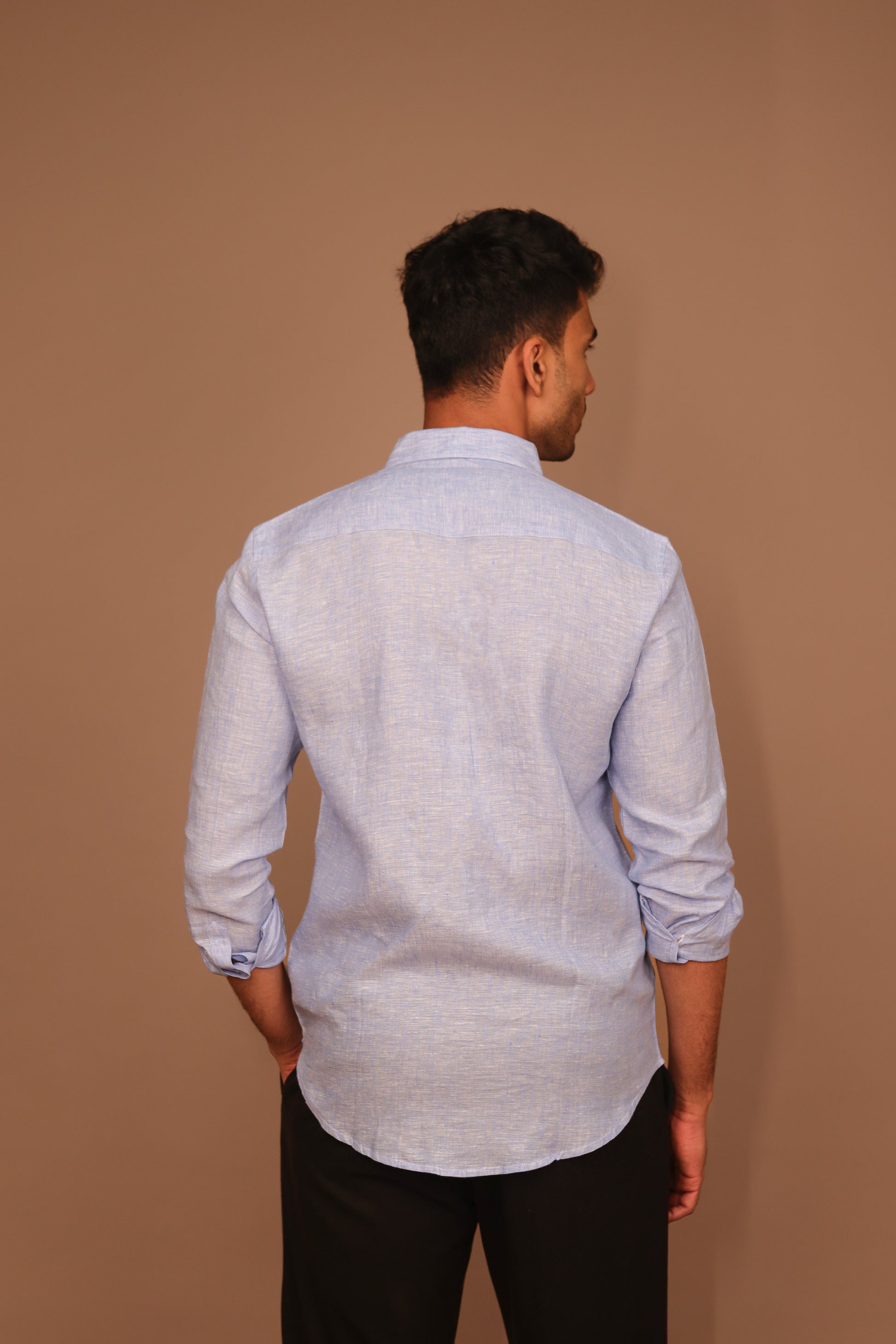 SK Linen Sky Blue Shirt