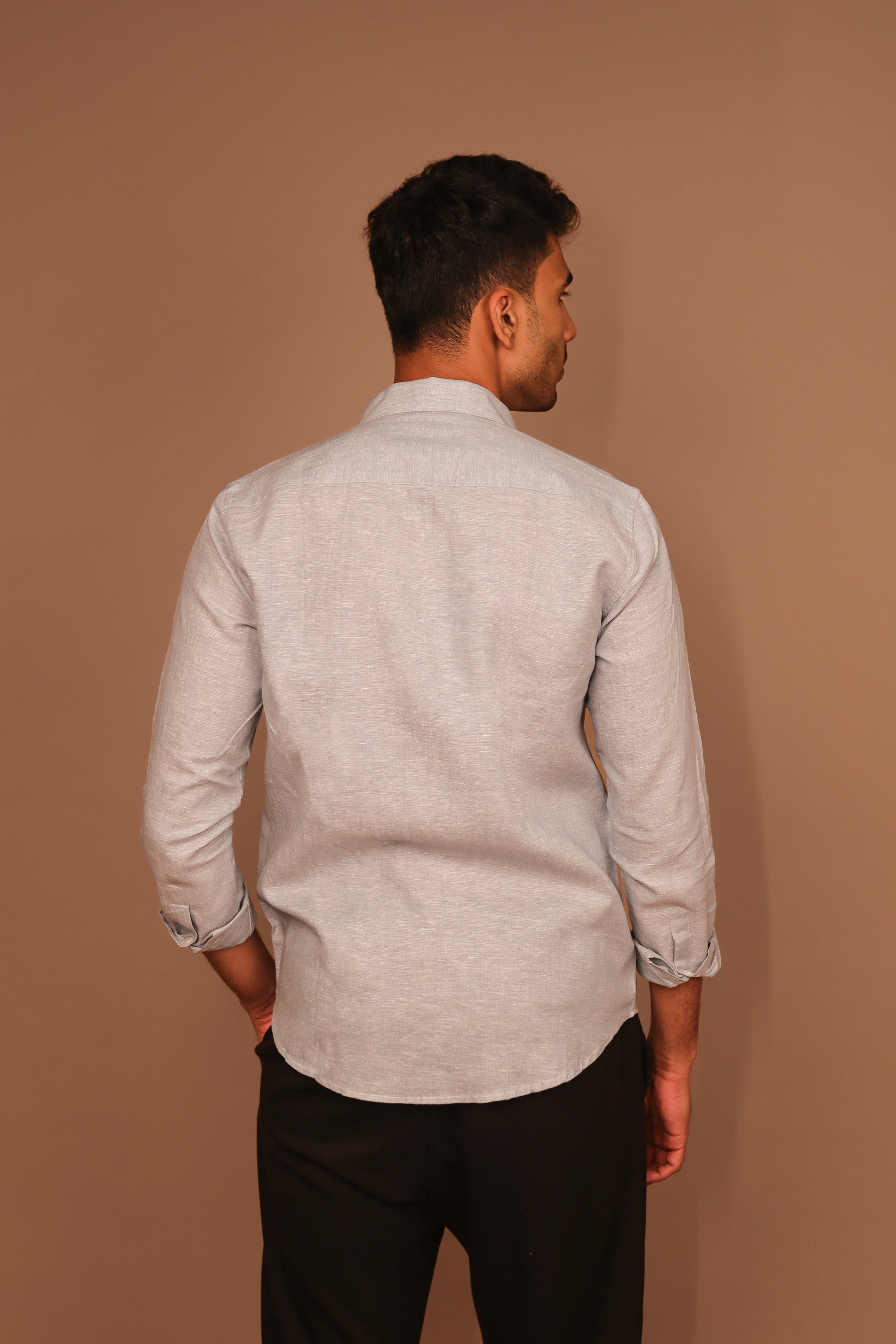 SK Linen Light Grey Shirt