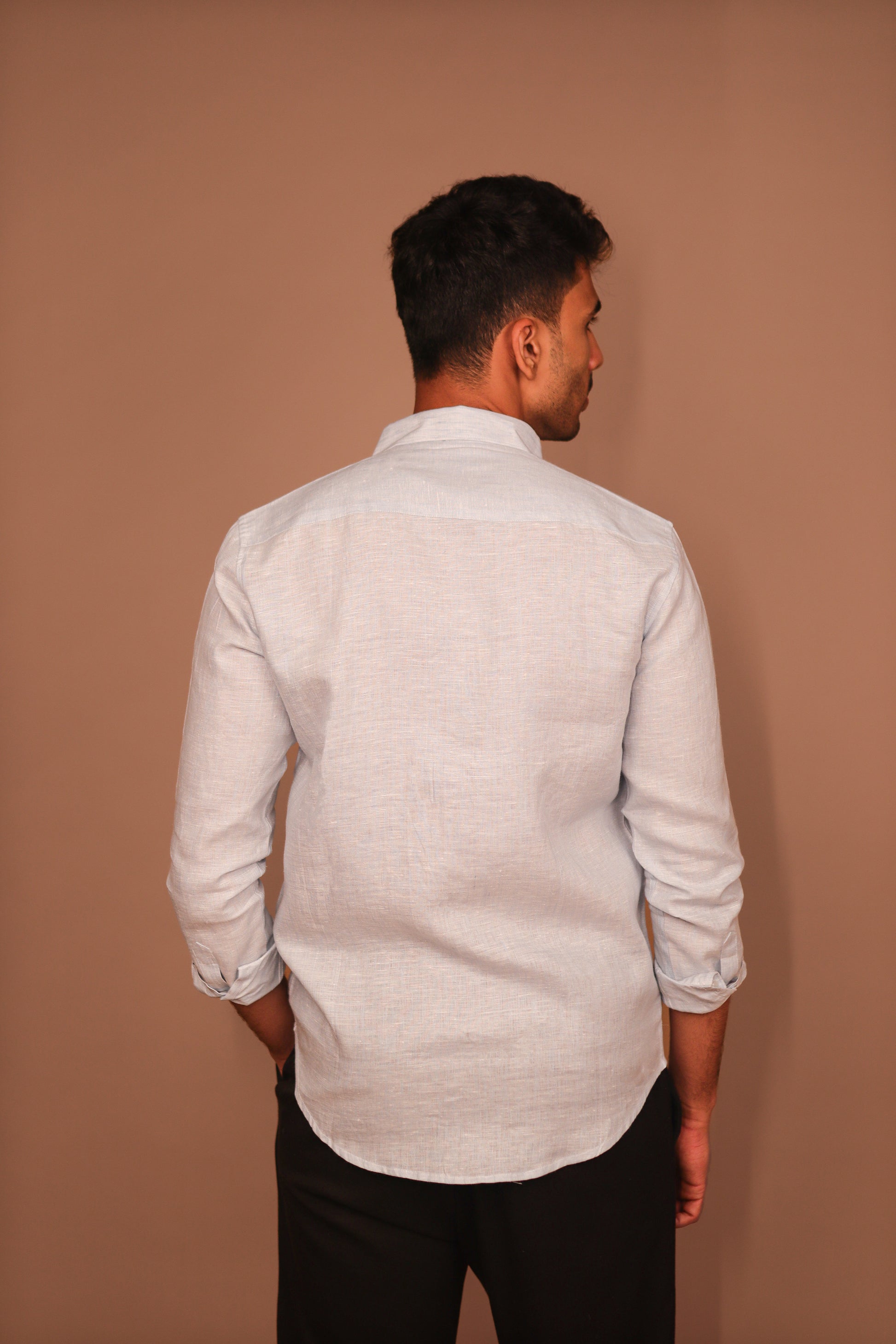 SK Linen Ocean Blue shirt