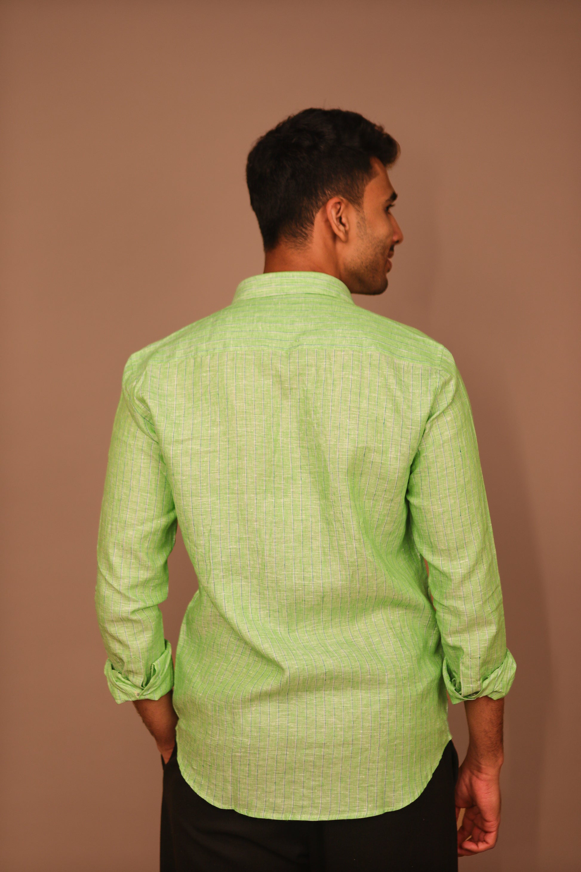 SK Linen Lime Stripe Shirt