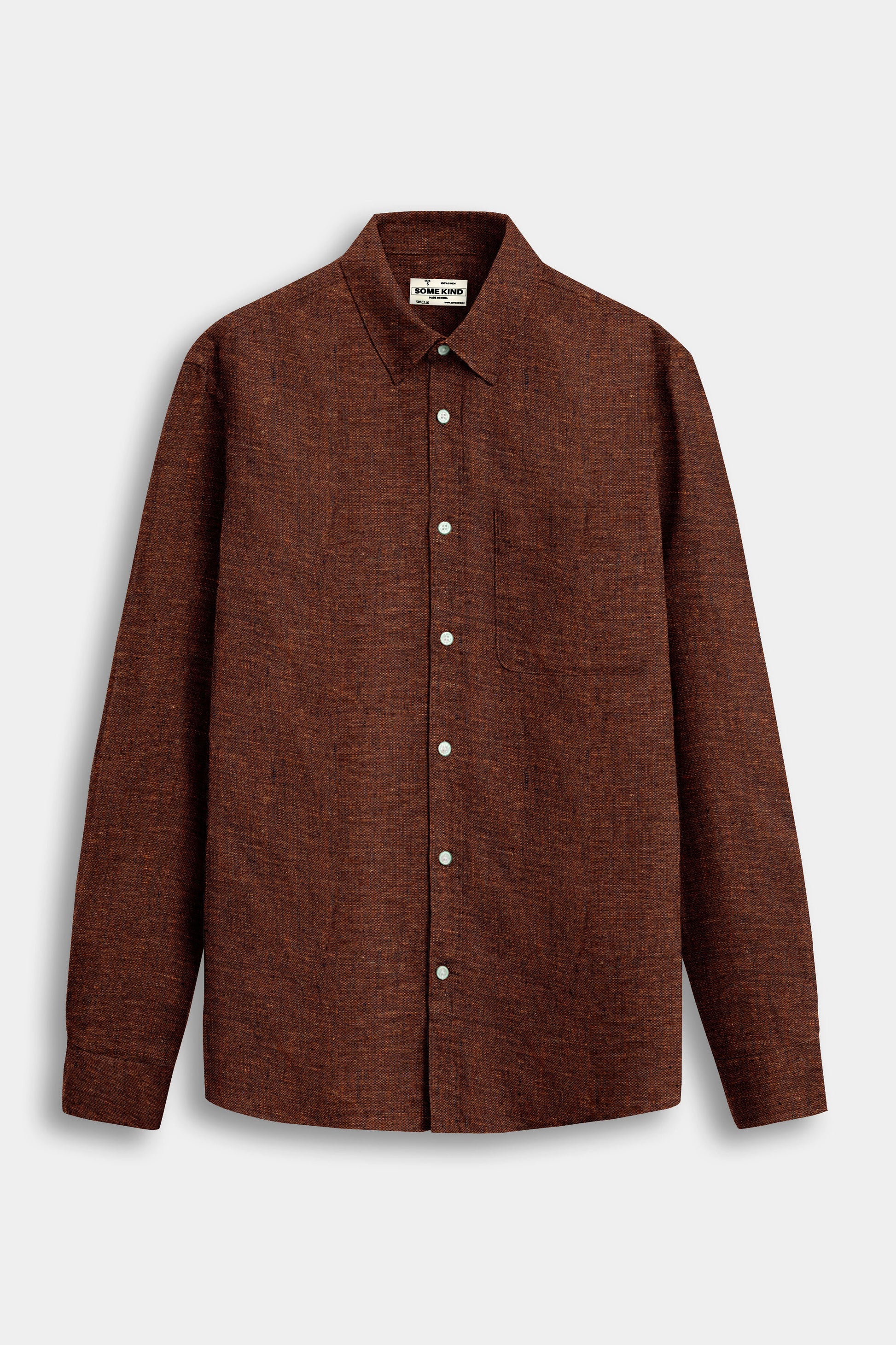 SK Linen Wine Brown shirt