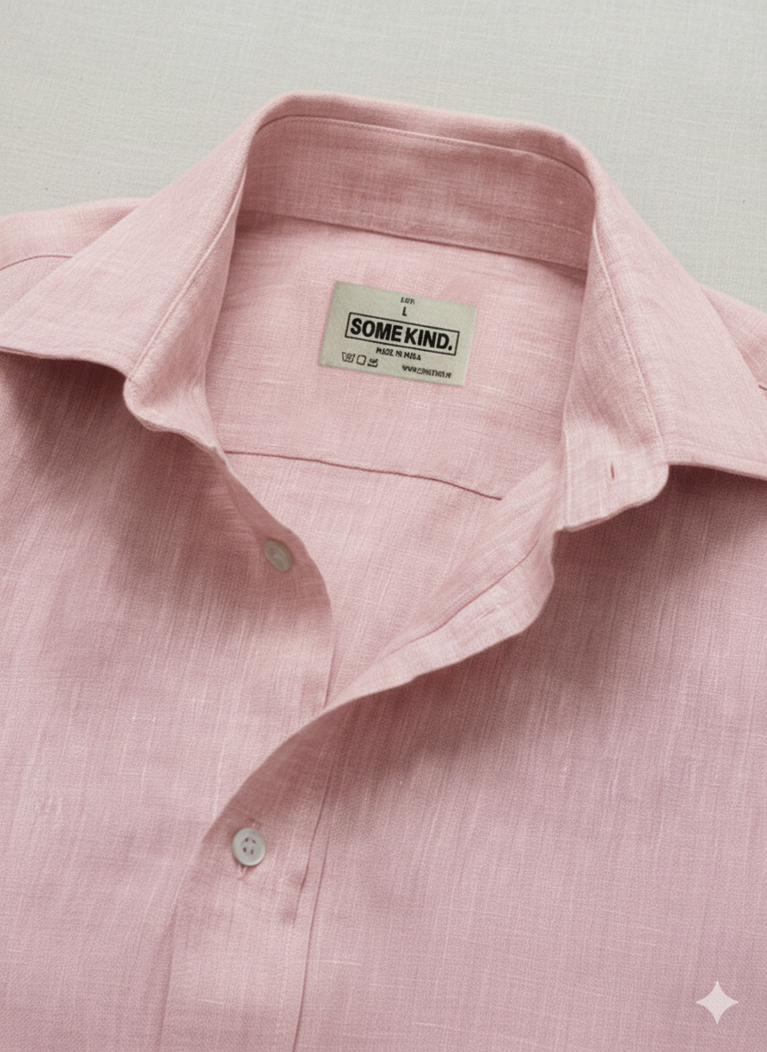 SK Linen Baby Pink shirt