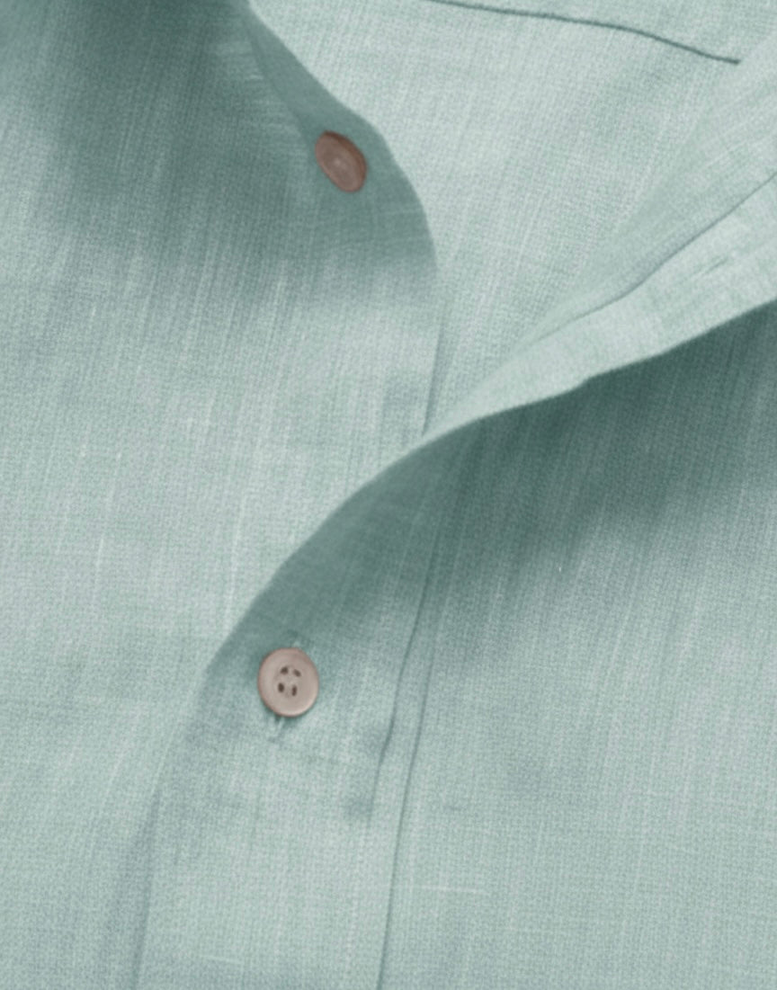 SK Linen Aqua Blue shirt