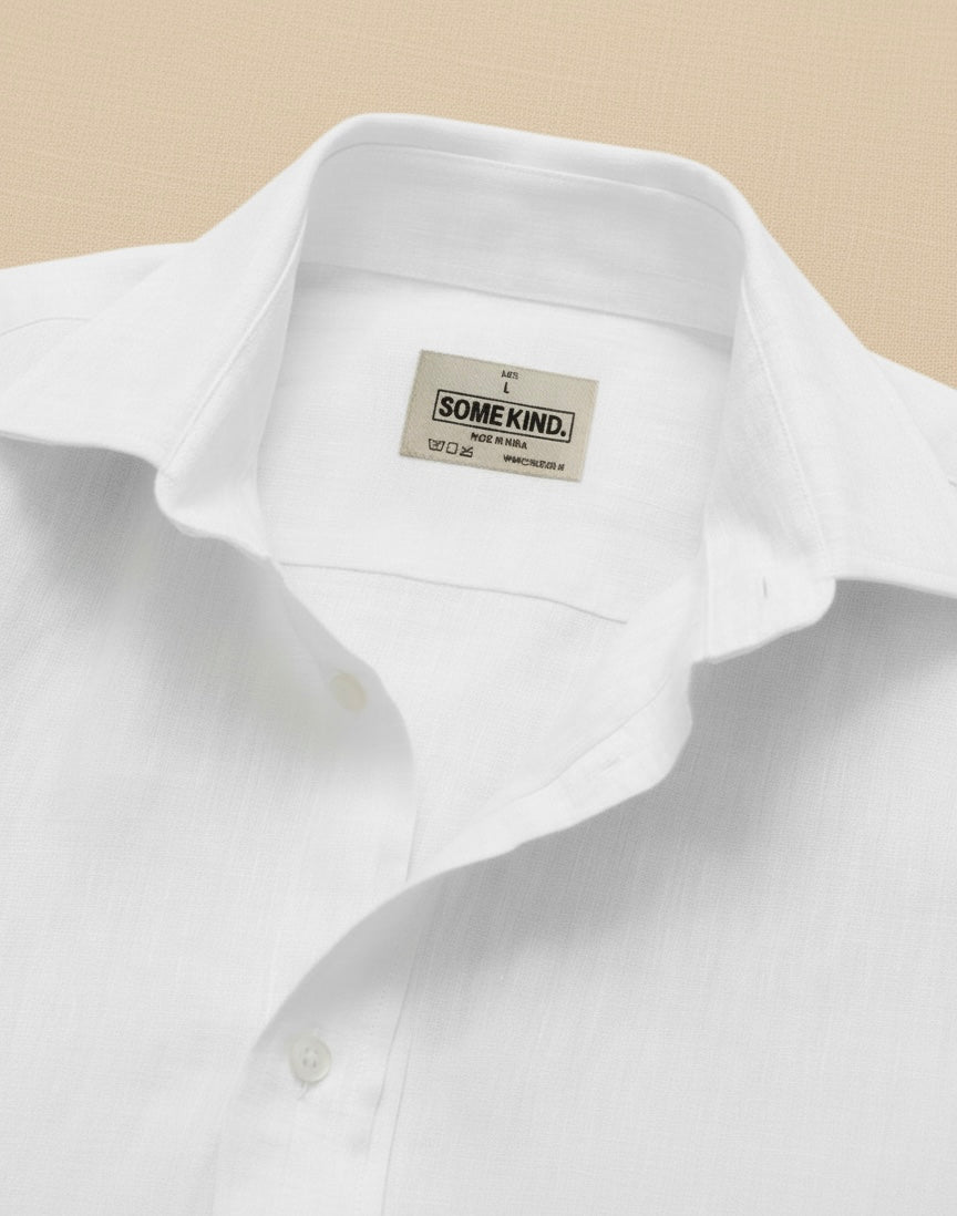 SK Linen Classic White Shirt