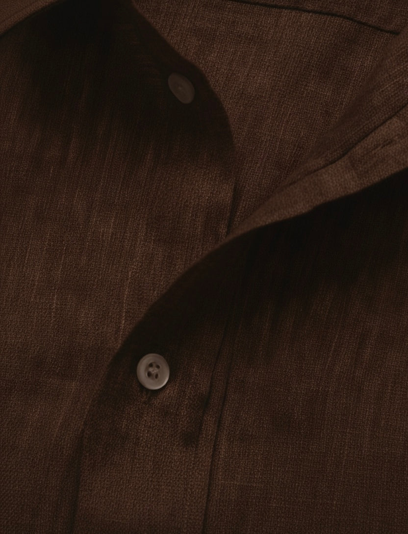 SK Linen Wine Brown shirt